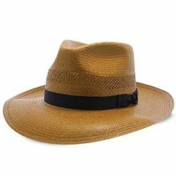 Stetson Alderton Shantung Straw Fedora Hat -fashionablehats Sales Shop stetson fedora cognac 7 alderton stetson shantung fedora hat hat 16556591284364