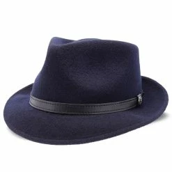 Stetson Prof Wool Felt Fedora Hat - TWPROF -fashionablehats Sales Shop stetson fedora navy small stetson prof wool felt fedora hat twprof hat 16524274401420