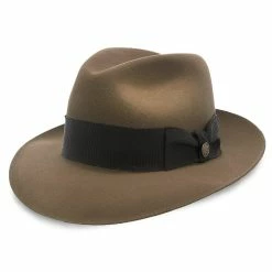 Temple - Stetson Fur Felt Fedora Hat - TFTMPL -fashionablehats Sales Shop stetson fedora temple stetson fur felt fedora hat tftmpl hat 16524243140748
