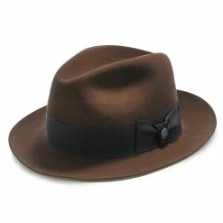 Temple - Stetson Fur Felt Fedora Hat - TFTMPL -fashionablehats Sales Shop stetson fedora temple stetson fur felt fedora hat tftmpl hat 16709474680972