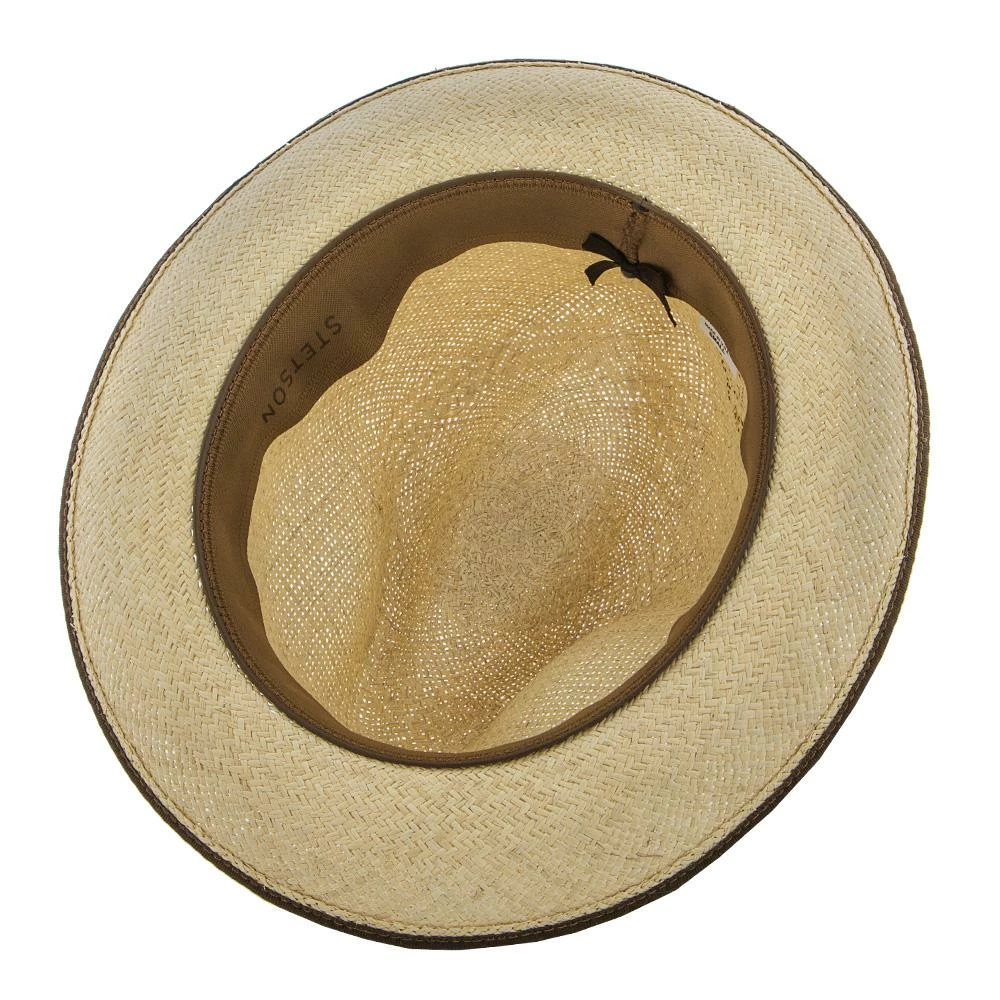 Twisted Runabout - Stetson Natural Twisted Panama Fedora Hat (Brown Band) - Size Small 9 Twisted Runabout - Stetson Natural Twisted Panama Fedora Hat (Brown Band) - Size Small - Image 7