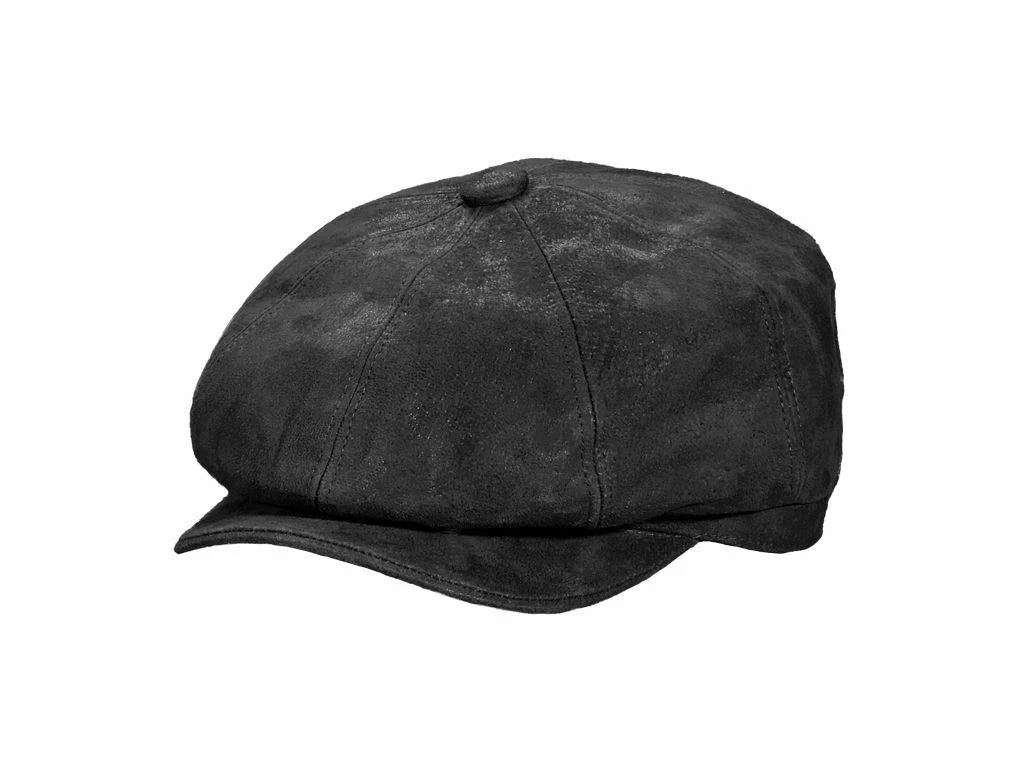 Stetson Birmingham Weathered Leather Newsboy Cap 6 Stetson Birmingham Weathered Leather Newsboy Cap - Image 4