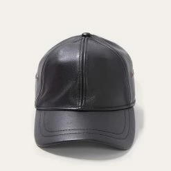 Stetson Oily Timber Leather Baseball Cap