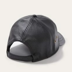 Stetson Oily Timber Leather Baseball Cap -fashionablehats Sales Shop stw510 black 3