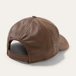 Stetson Oily Timber Leather Baseball Cap -fashionablehats Sales Shop stw510 brown 3