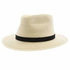 Fine Palm Tear Drop Fedora - Natural Hand Woven Guatemalan Fine Palm Hat