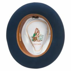 Pure Stratoliner - Stetson Beaver Fur Felt Fedora Hat 41 Pure Stratoliner - Stetson Beaver Fur Felt Fedora Hat -fashionablehats Sales Shop tfprstb1024 true blue 4