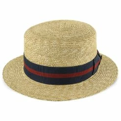 Classic - Walrus Hats Natural Straw Boater Hat - H7005 -fashionablehats Sales Shop walrus hats boater classic walrus hats natural straw boater hat h7005 hat 16524400525452