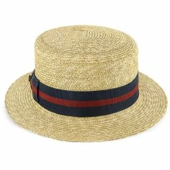 Classic - Walrus Hats Natural Straw Boater Hat - H7005 -fashionablehats Sales Shop walrus hats boater classic walrus hats natural straw boater hat h7005 hat 16524400558220