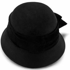 Starling - Walrus Hats Black Wool Felt Cloche Hat - H7017 -fashionablehats Sales Shop walrus hats cloche starling walrus hats black wool felt cloche hat h7017 hat 16524415926412
