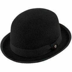 The Legend - Walrus Hats Black Wool Felt Bowler Hat - H7003