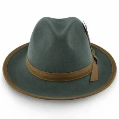 Pinnacle - Walrus Hats Sage Wool Felt Fedora Hat - H7022 -fashionablehats Sales Shop walrus hats fedora pinnacle walrus hats sage wool felt fedora hat h7022 hat 16524420546700