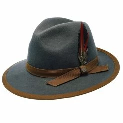 Pinnacle - Walrus Hats Sage Wool Felt Fedora Hat - H7022 -fashionablehats Sales Shop walrus hats fedora pinnacle walrus hats sage wool felt fedora hat h7022 hat 17260475089036