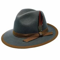 Pinnacle - Walrus Hats Sage Wool Felt Fedora Hat - H7022 -fashionablehats Sales Shop walrus hats fedora pinnacle walrus hats sage wool felt fedora hat h7022 hat 17260590530700