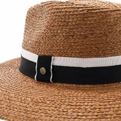 South Beach - Walrus Hats Natural Raffia Straw Fedora Hat -fashionablehats Sales Shop walrus hats fedora walrus hats natural raffia straw fedora hat w black white band hat 16700218966156