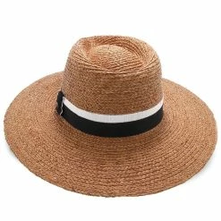 South Beach - Walrus Hats Natural Raffia Straw Fedora Hat -fashionablehats Sales Shop walrus hats fedora walrus hats natural raffia straw fedora hat w black white band hat 16700238364812