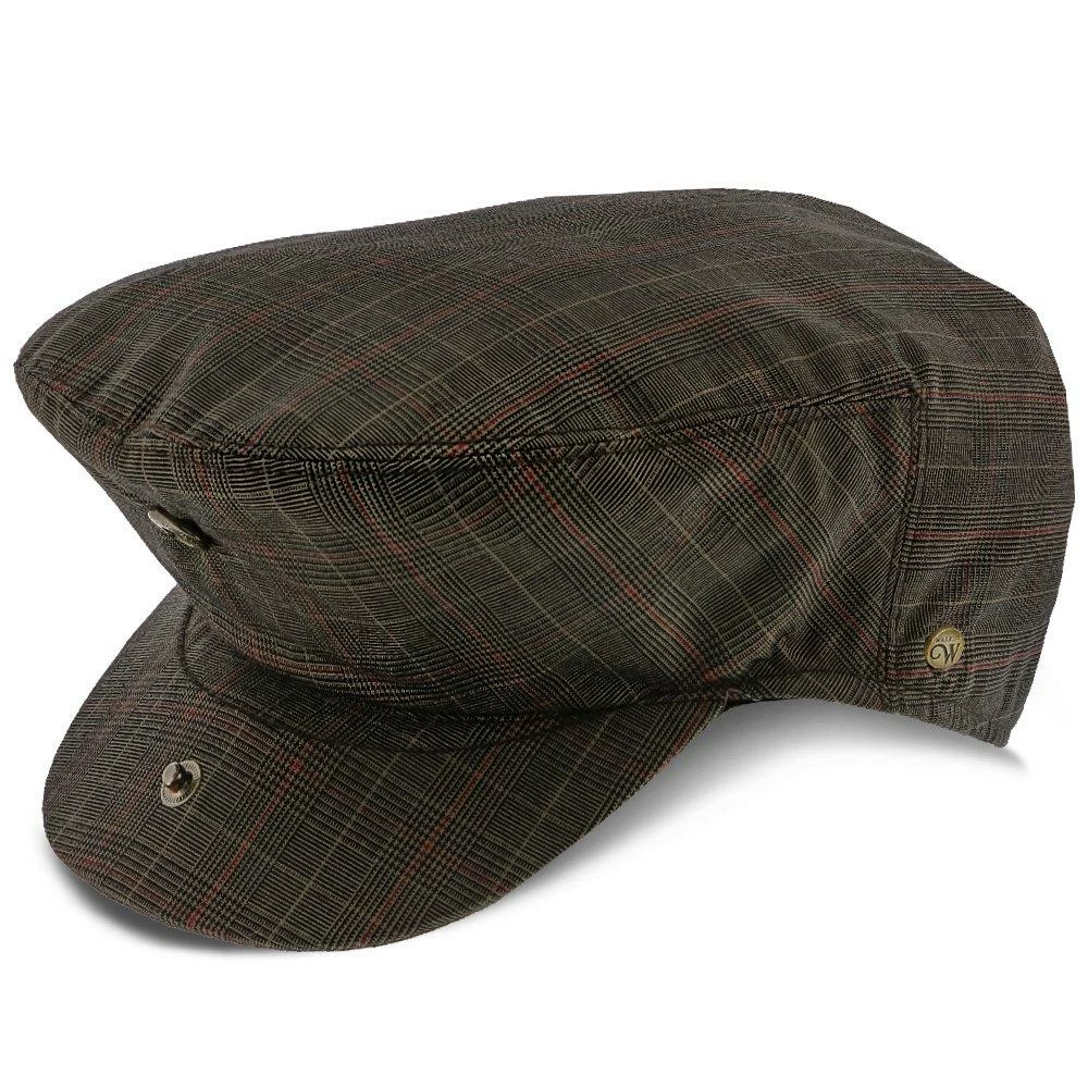The Fairway - Walrus Hats Brown/Red Plaid Polyester Ivy Cap 5 The Fairway - Walrus Hats Brown/Red Plaid Polyester Ivy Cap - Image 3