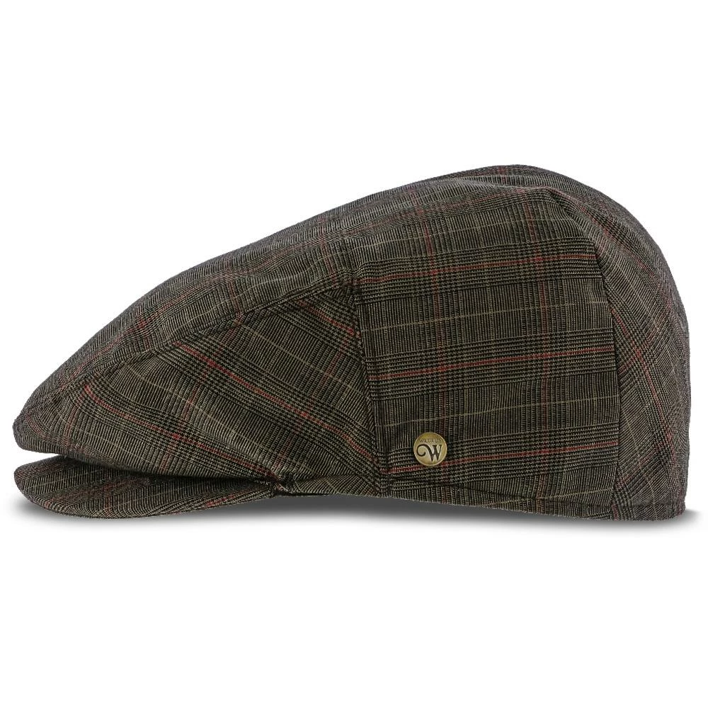 The Fairway - Walrus Hats Brown/Red Plaid Polyester Ivy Cap 7 The Fairway - Walrus Hats Brown/Red Plaid Polyester Ivy Cap - Image 5