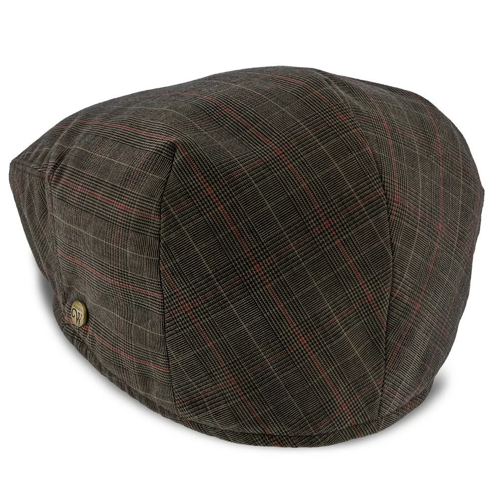 The Fairway - Walrus Hats Brown/Red Plaid Polyester Ivy Cap 8 The Fairway - Walrus Hats Brown/Red Plaid Polyester Ivy Cap - Image 6