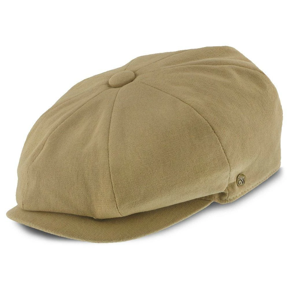 Beckham - Walrus Hats Tan Cotton 8 Panel Newsboy Cap 6 Beckham - Walrus Hats Tan Cotton 8 Panel Newsboy Cap - Image 4