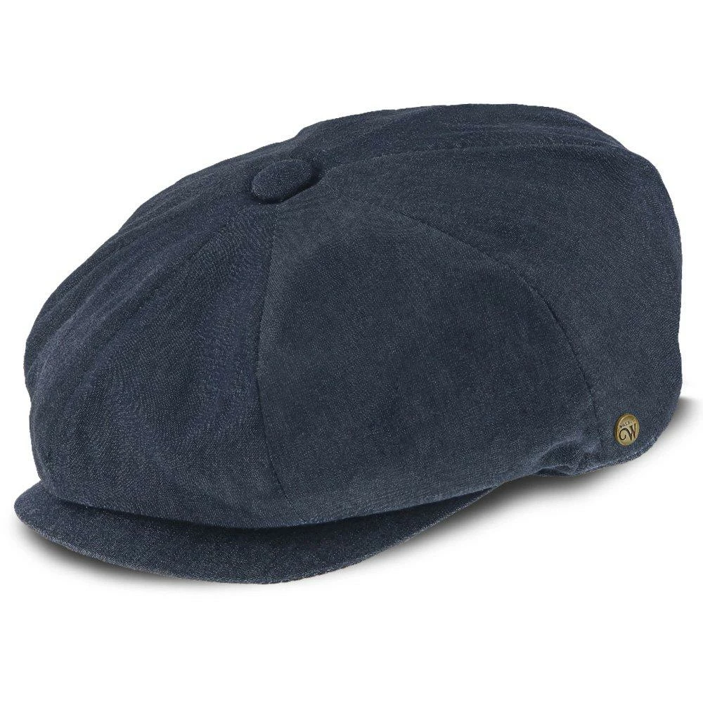 Denim Eight - Walrus Hats Navy Cotton 8 Panel Newsboy Cap 4 Denim Eight - Walrus Hats Navy Cotton 8 Panel Newsboy Cap - Image 2