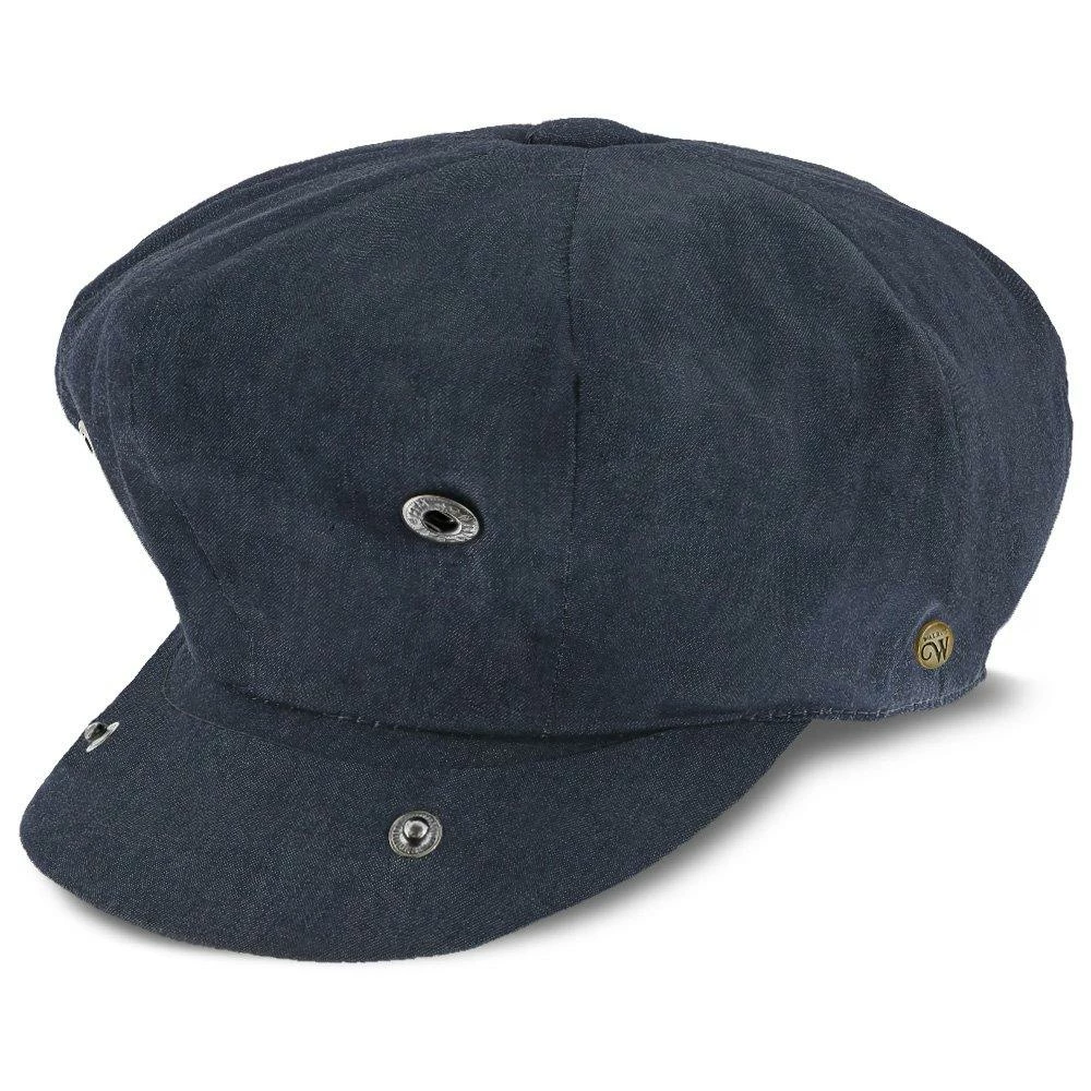 Denim Eight - Walrus Hats Navy Cotton 8 Panel Newsboy Cap 5 Denim Eight - Walrus Hats Navy Cotton 8 Panel Newsboy Cap - Image 3