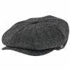 Shelby - Walrus Hat Wool Blend 8 Panel Newsboy Cap -fashionablehats Sales Shop walrus hats newsboy grey herringbone large shelby walrus hat wool blend 8 panel newsboy cap hat 16556524077196
