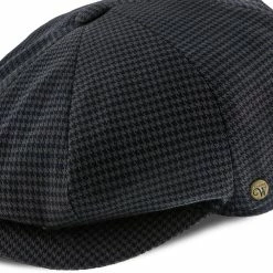 Oxford - Walrus Hats Navy/Green Houndstooth Polyester 8 Panel Newsboy Cap -fashionablehats Sales Shop walrus hats newsboy oxford walrus hats navy green houndstooth polyester 8 panel newsboy cap hat 16524489621644