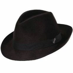 Lascar - Woolrich W5052 Grey Wool Felt Crushable Fedora Hat